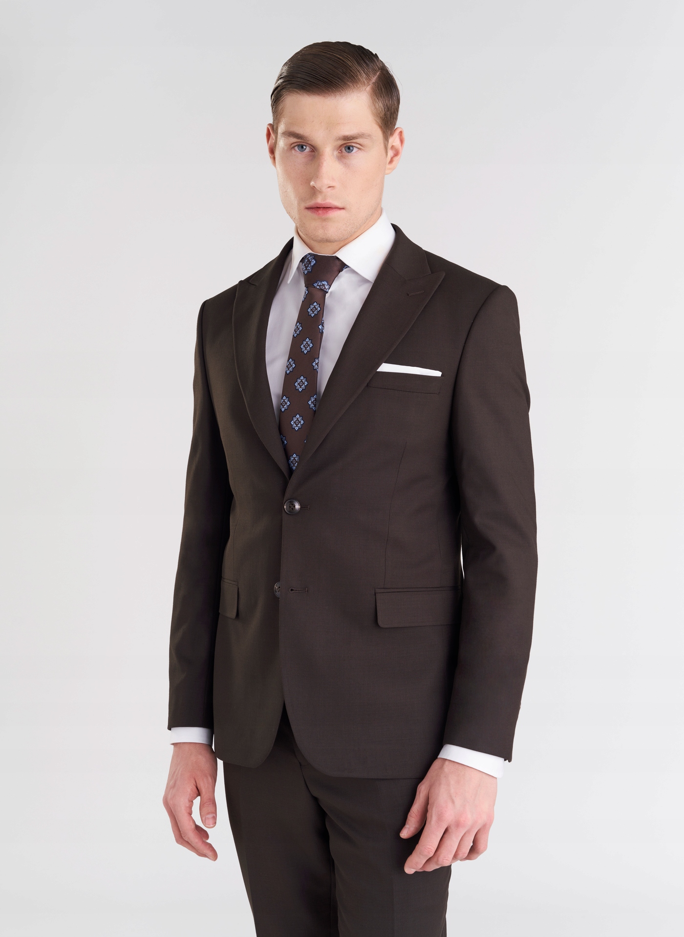 Hnědá sako bunda Slim Fit Pako Lorente 182/60