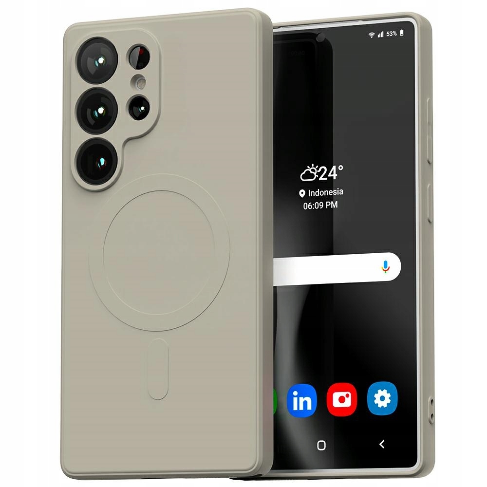 Mercury MagSafe Semi-Silicone Sam S25 Ultra S938 kamienny /stone