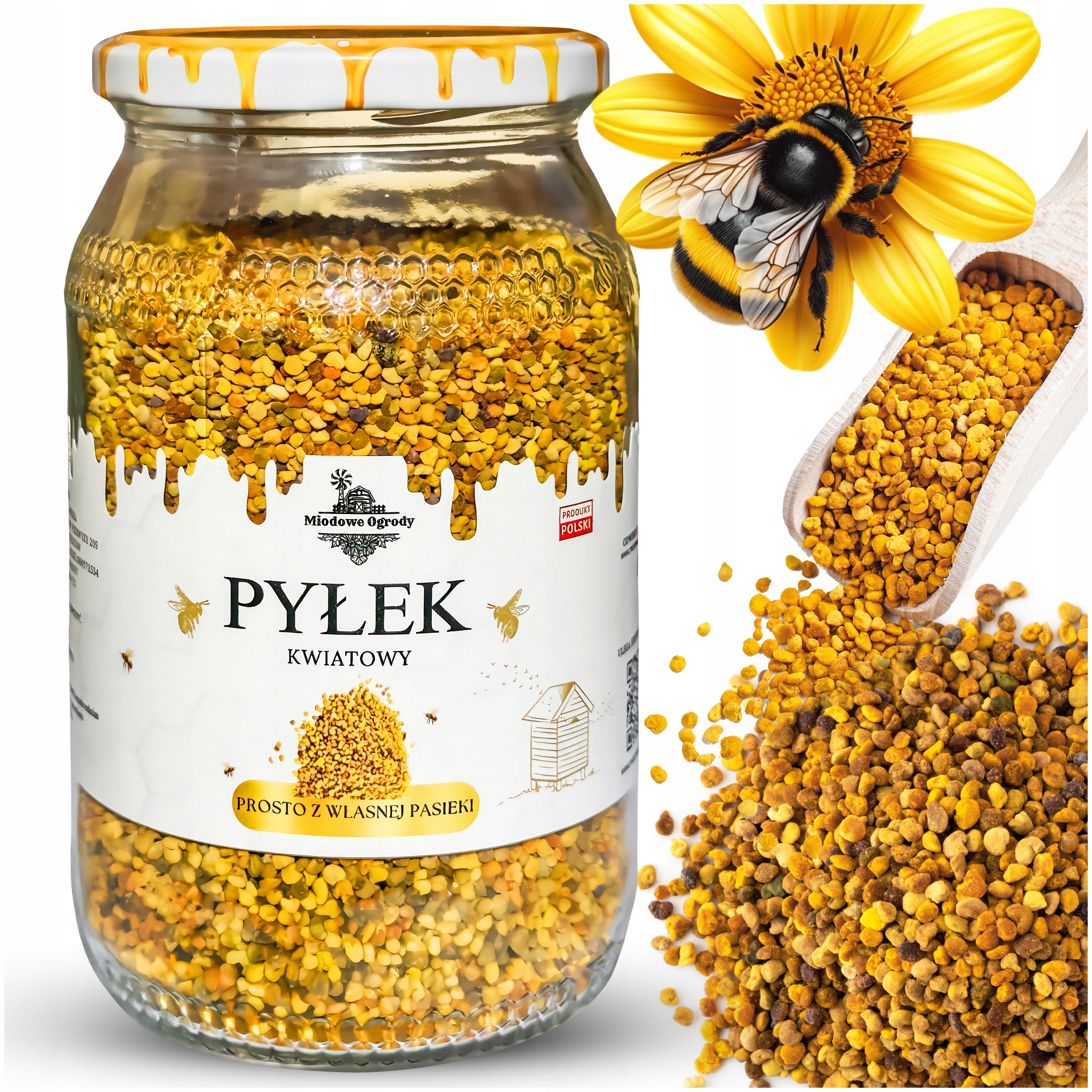 Levně Včelí květový pyl 2x500 g, čerstvý, přírodní, z polské včelína