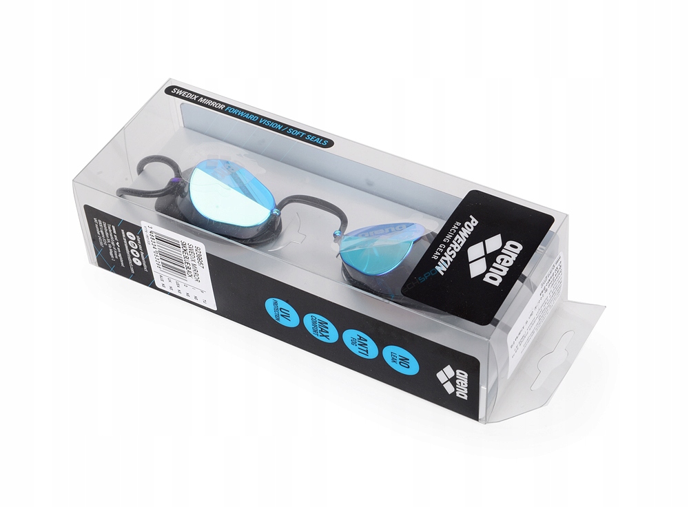 ARENA SWEDIX OKULARY OKULARKI PŁYWACKIE Kolor dominujący czarny