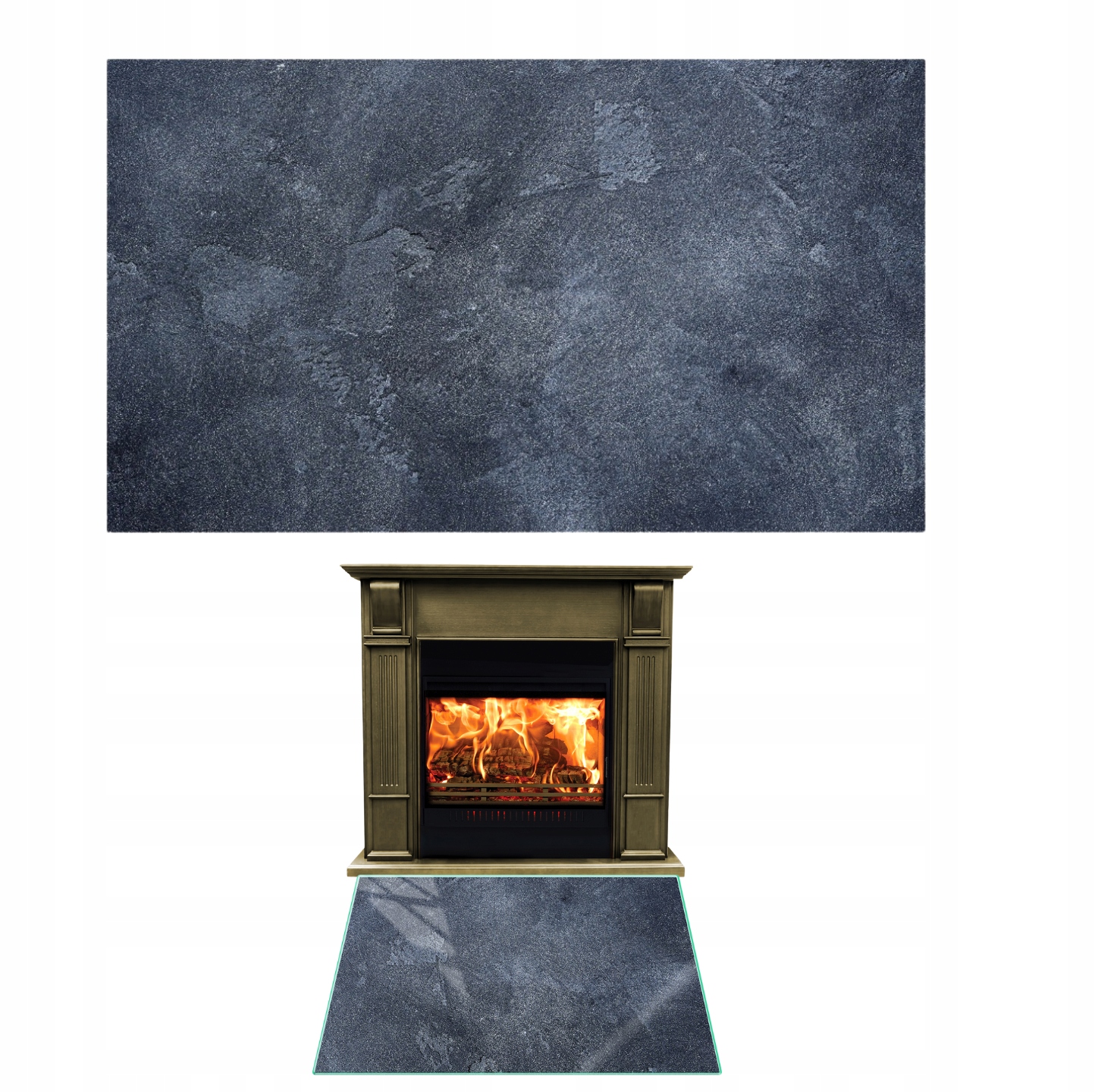 Sklo Pod Krb Tvrzené Sklo Podložka Rozměr 90x52cm Grafika Kámen