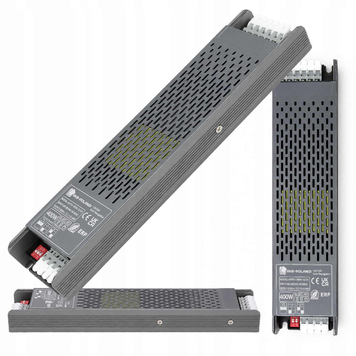 Led zdroj 12V 24V 400W Univerzální Automatický Led pásek Cob Premium
