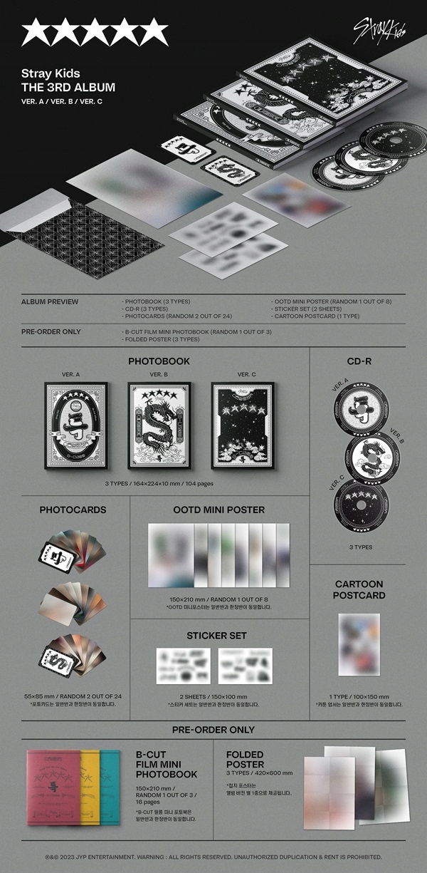 Stray Kids - 3rd ALBUM [ (5-STAR)] VER B Tytuł 5-Star