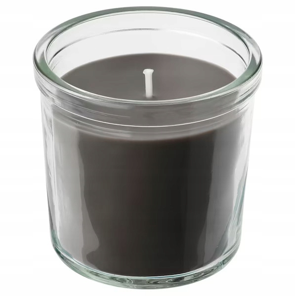 

Ikea świeca zapachowa w szkle Enstaka szary 20h