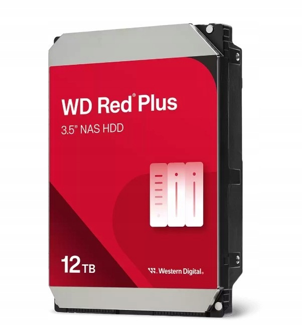 Western Digital Dysk Hdd Red Plus 12TB 3,5'' 512MB/7200RPM WD120EFGX