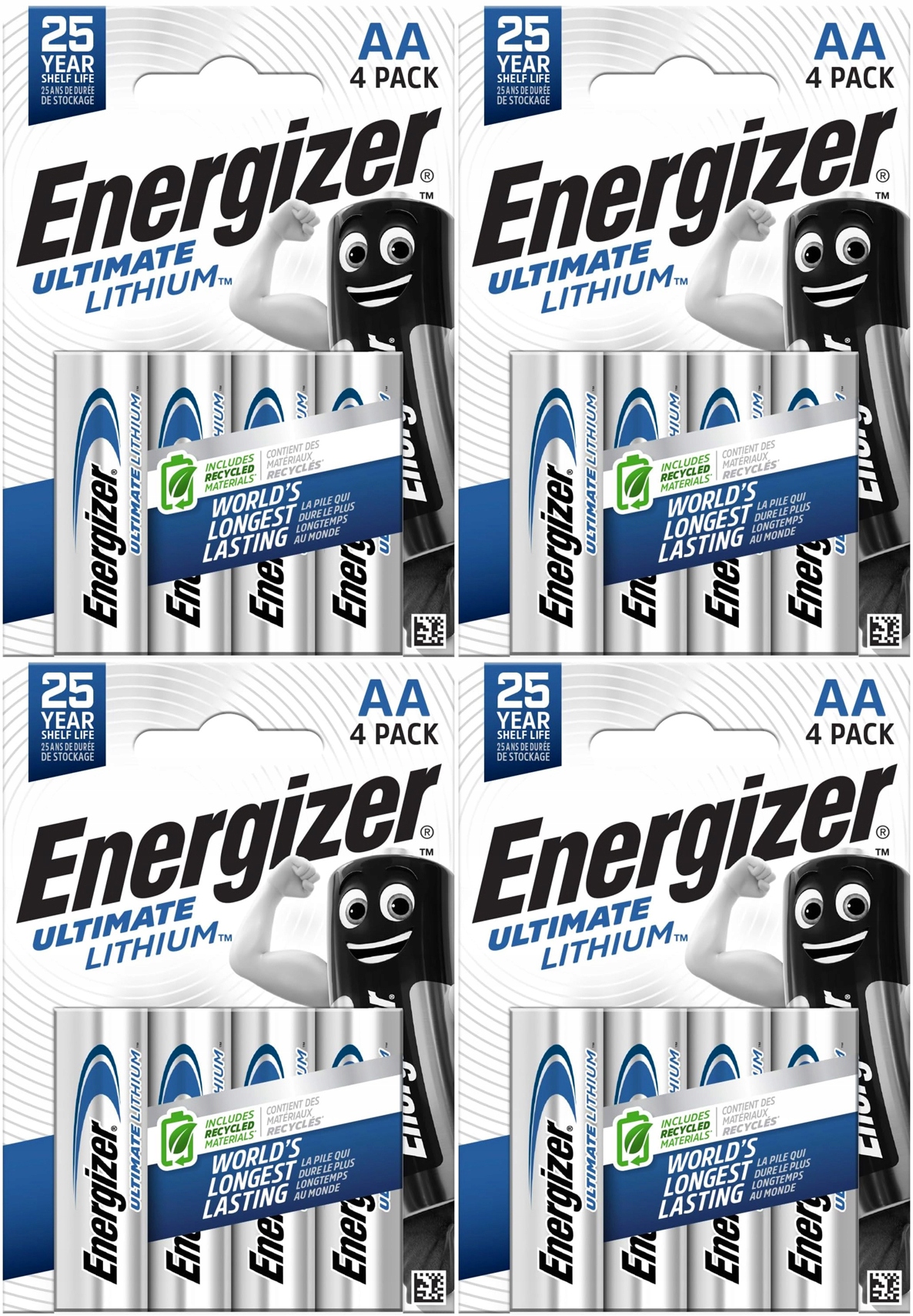 16x Nejvýkonnější Lithiová Baterie Energizer Ultimate Lithium Aa R6 LR6 1,5V