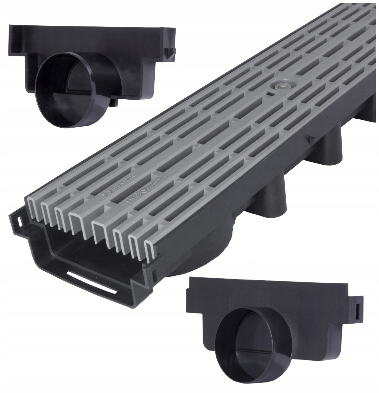 Odpływ liniowy do Garażu 5m Krata Line Popiel Pp 63x131mm A15 do 1,5 Tony