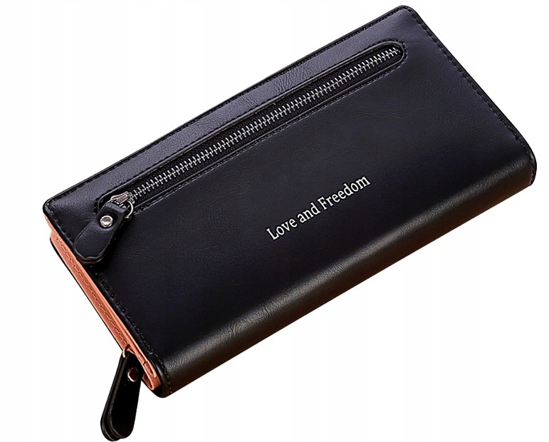 

Portfel Skórzany na zamek Podwójny Duży