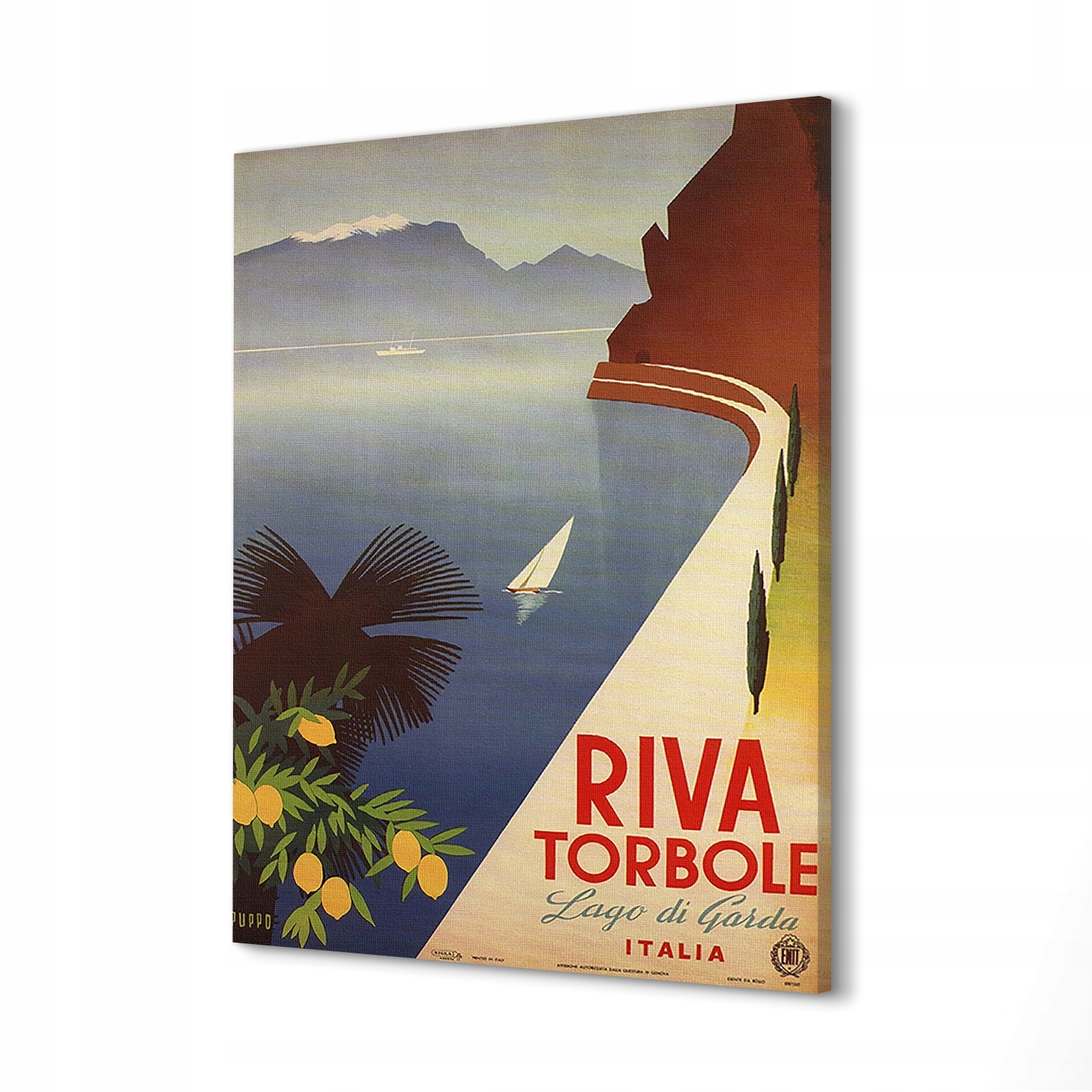 Foto na plátně 60x80 Riva Torbole turistika hory
