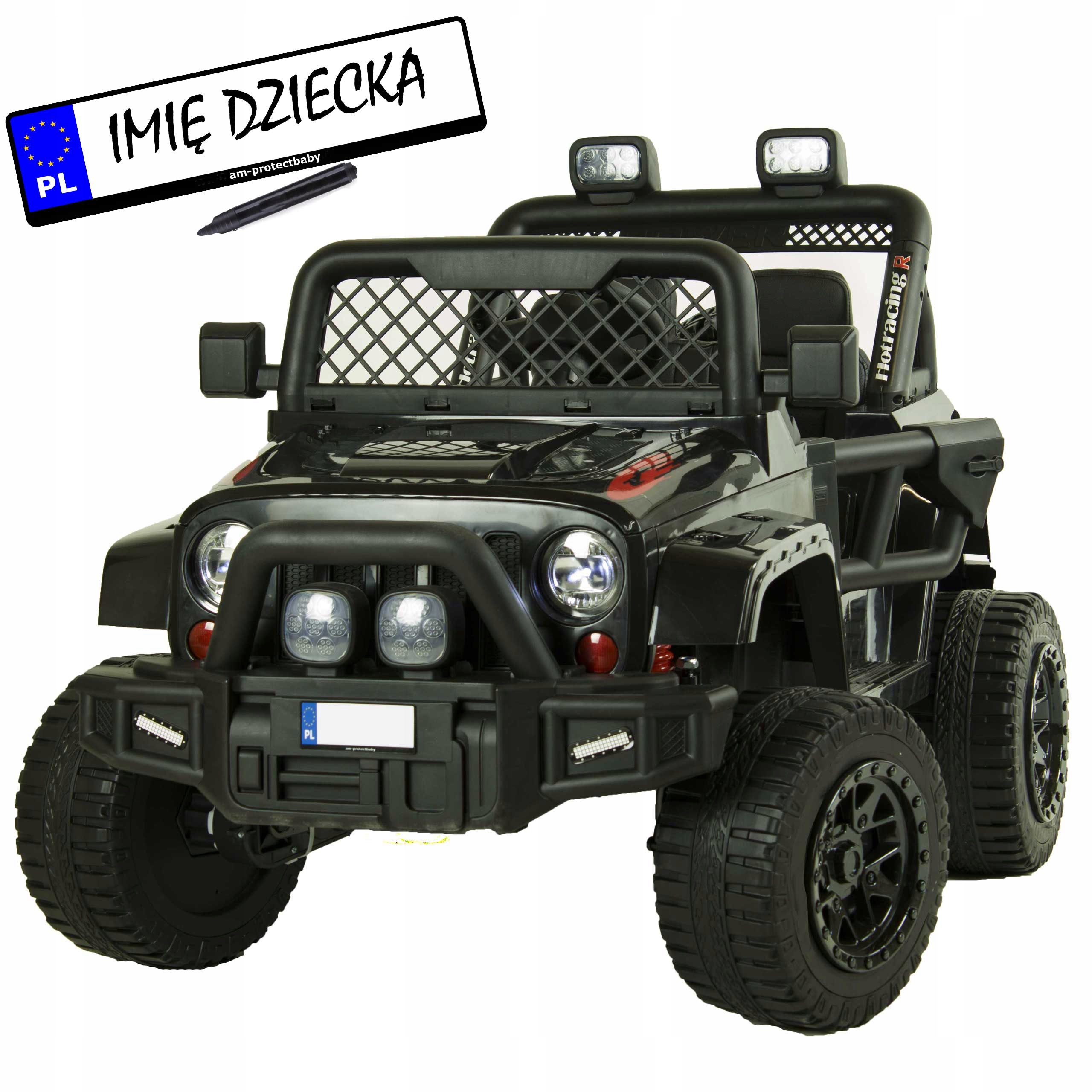 

Auto Buggy Jeep Na Akumulator 4X4 Skóra Eva MP3