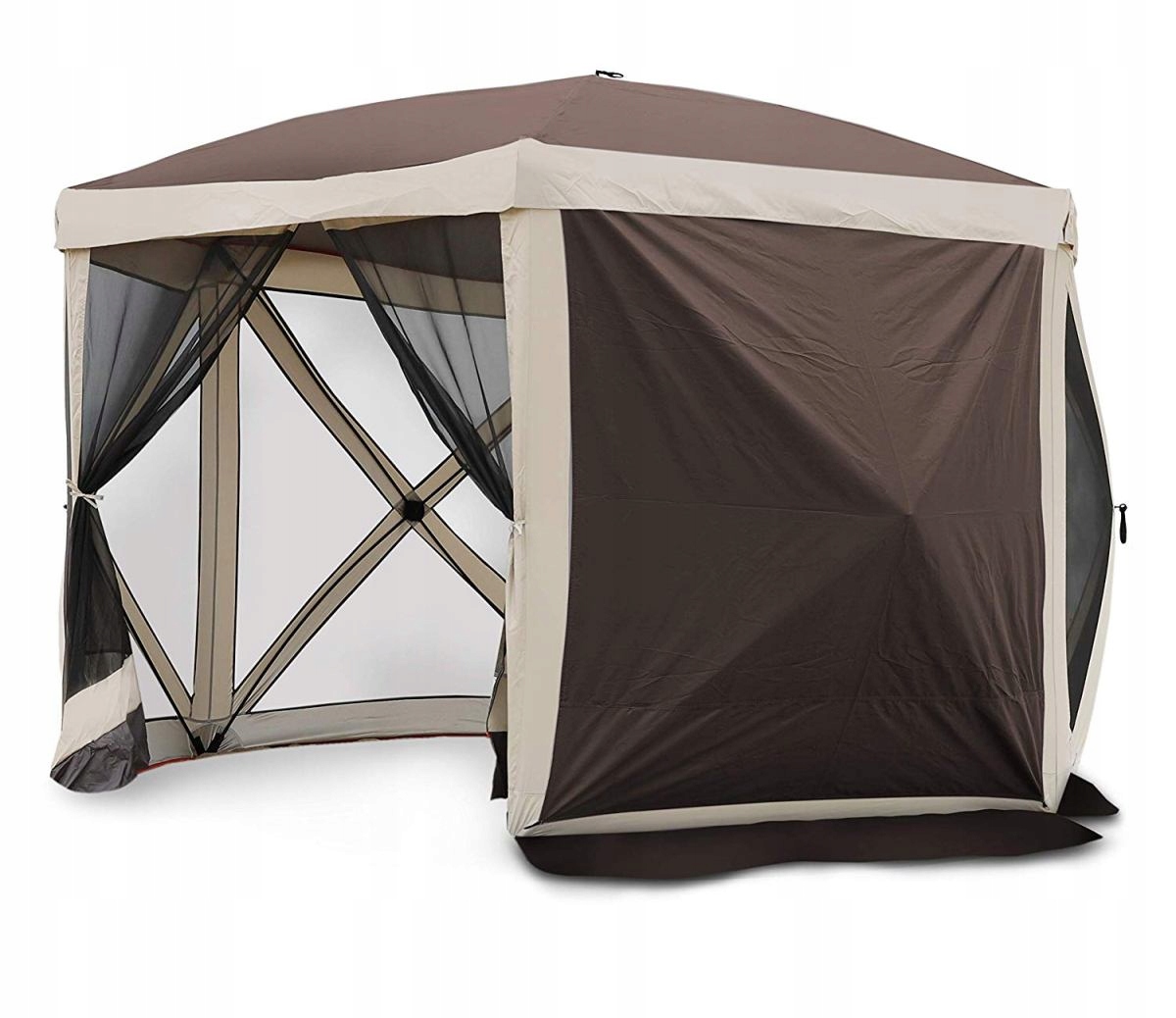 PAWILON NAMIOT EKSPRESOWY OGRODOWY 3,4x3,4 BRĄZ SZYBKO ROZKŁADANY POP UP