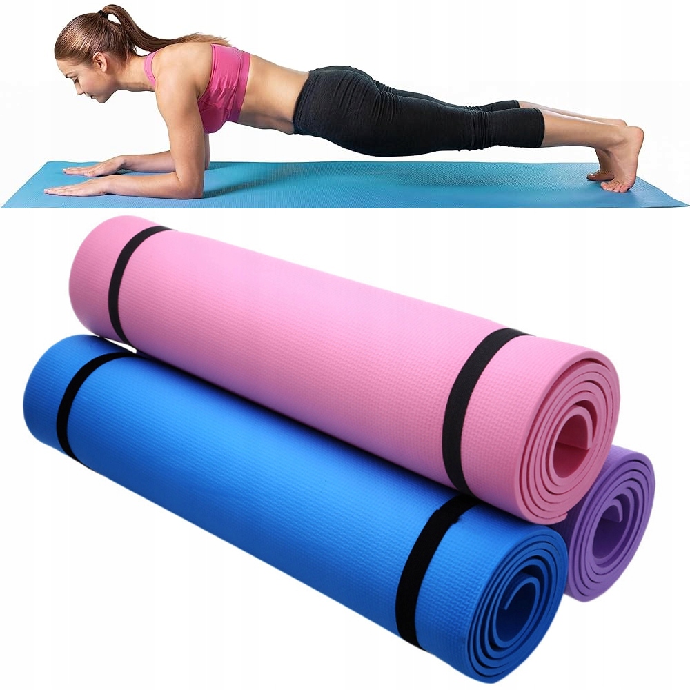 MATA DO JOGA AEROBIKU ĆWICZEŃ KARIMATA POPD NAMIOT PIANKOWA 4MM GRUBA