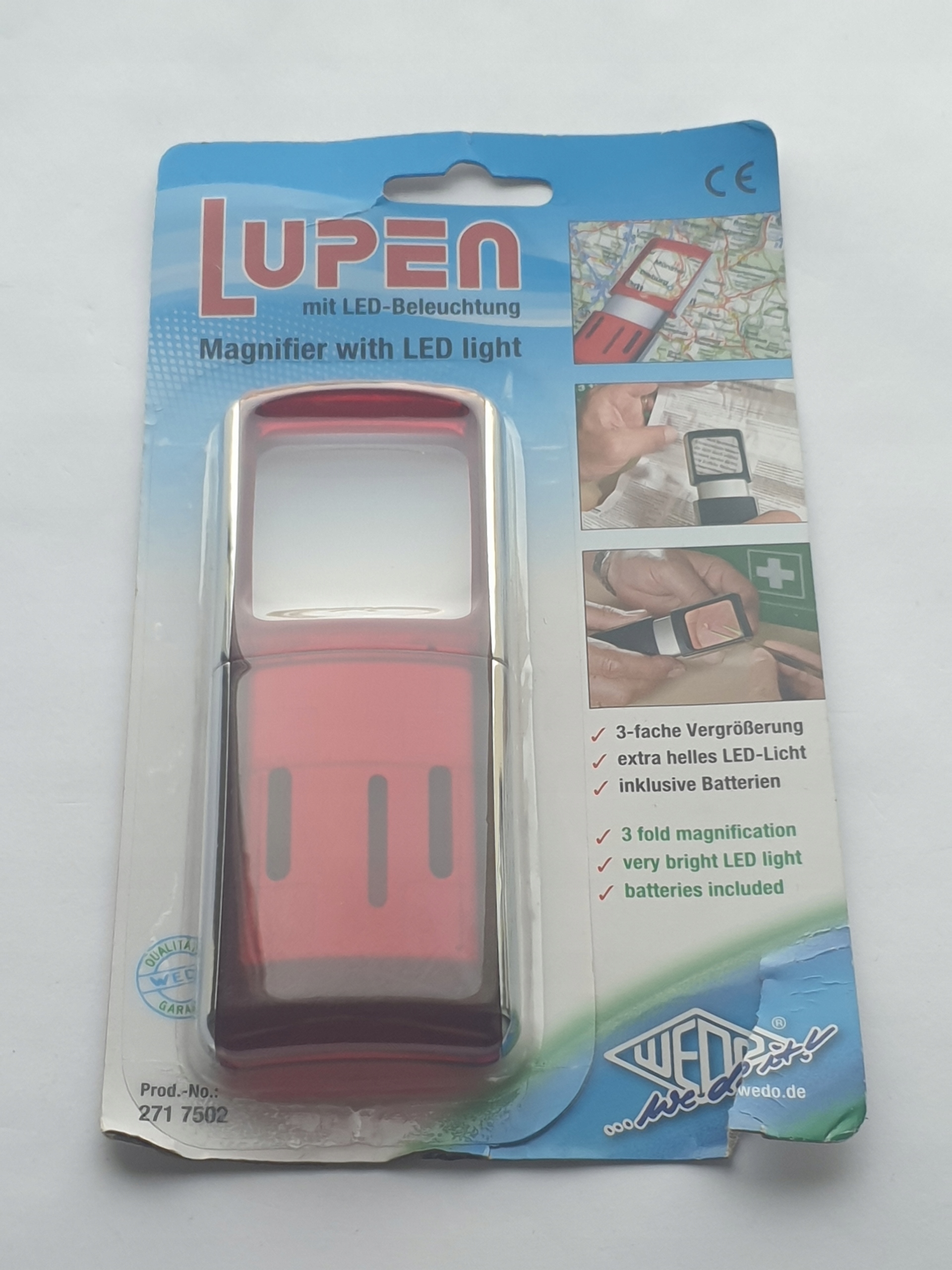 Lupa WEDO z czerwonym światłem LED Marka Wedo