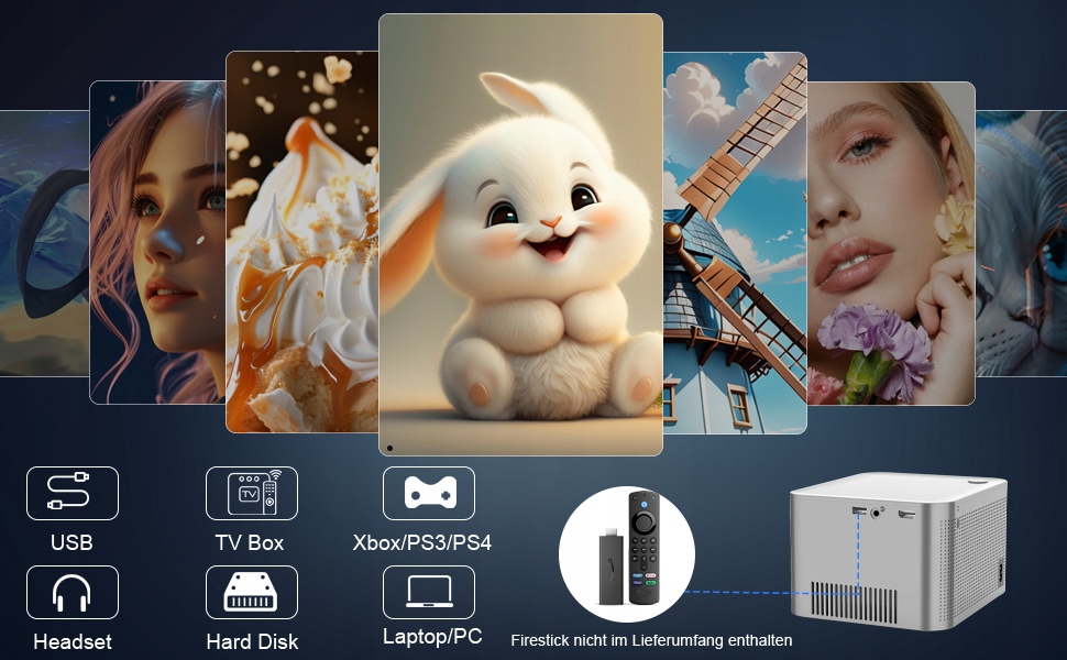 Magcubic HY350 Projektor Smart 4K 13000LM BT WIFI6 Netflix Youtube 150" Waga produktu 1.3 kg