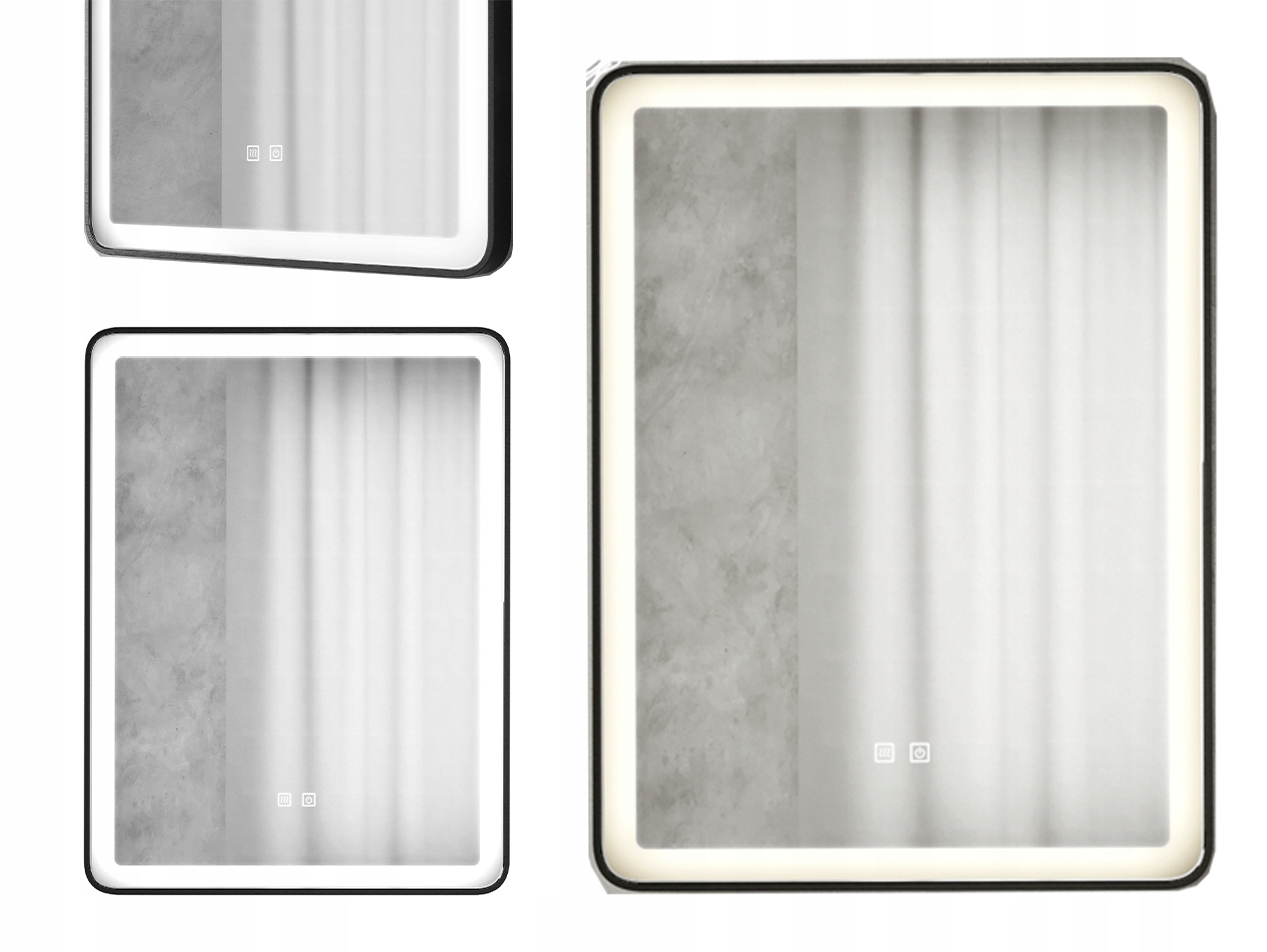 Obdĺžnikové podsvietené Led zrkadlo Fang 60x80