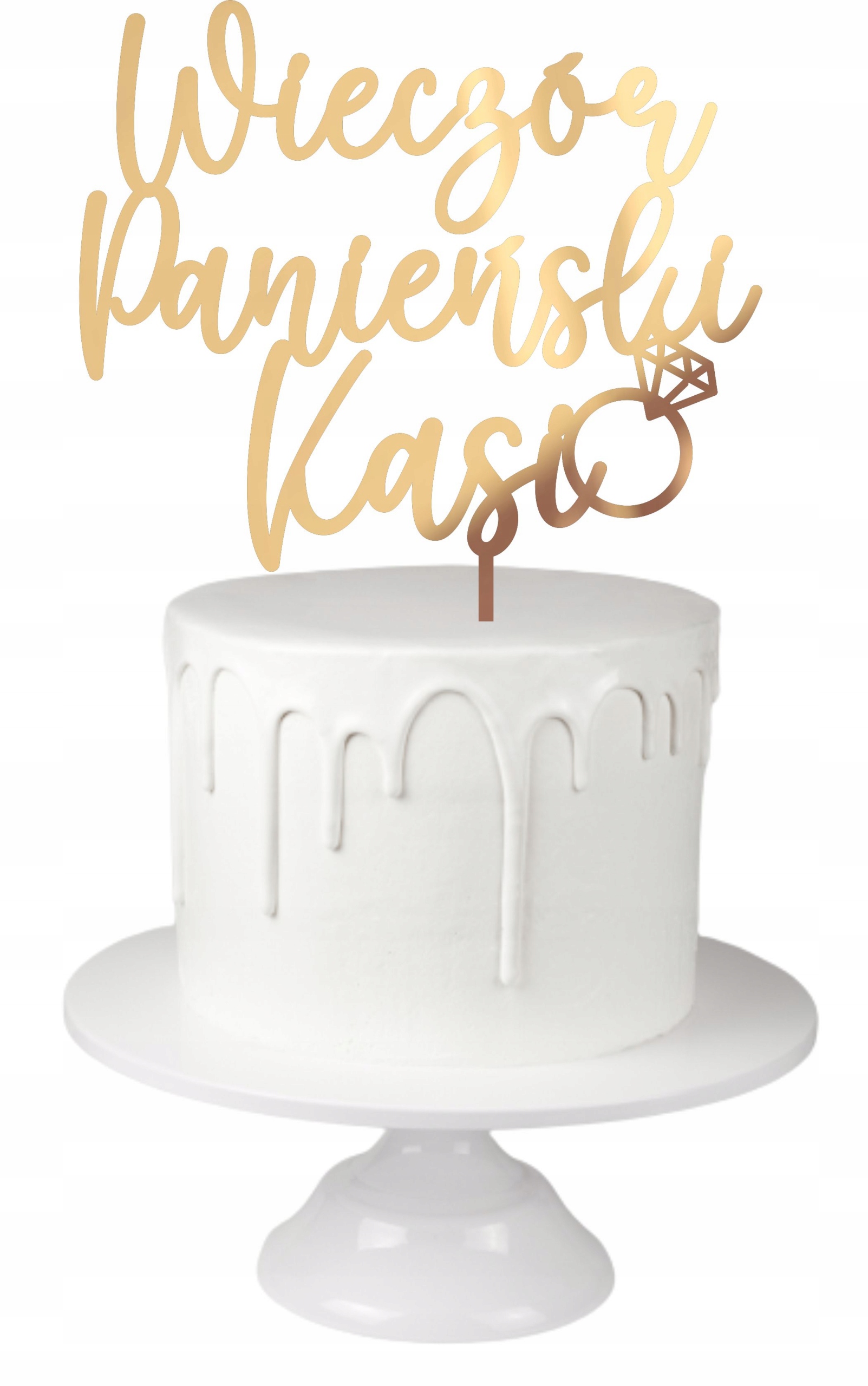 

Topper Na Tort Wieczór Panieński Plexi Bride Imię