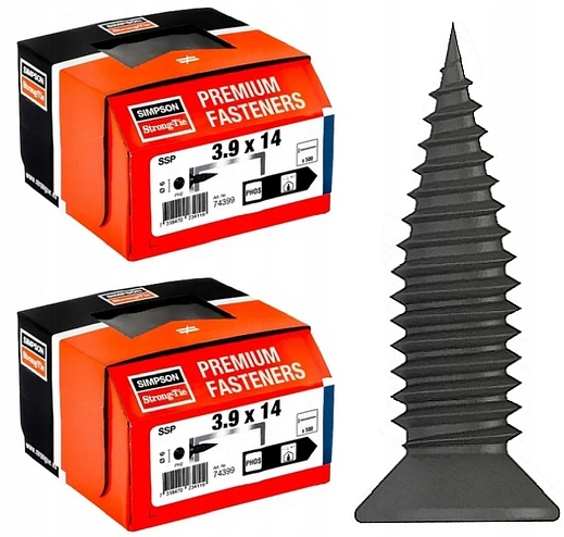 Wkręty Pchełki Samowiercące Do Metalu Ssp 3,9x14mm 1000szt