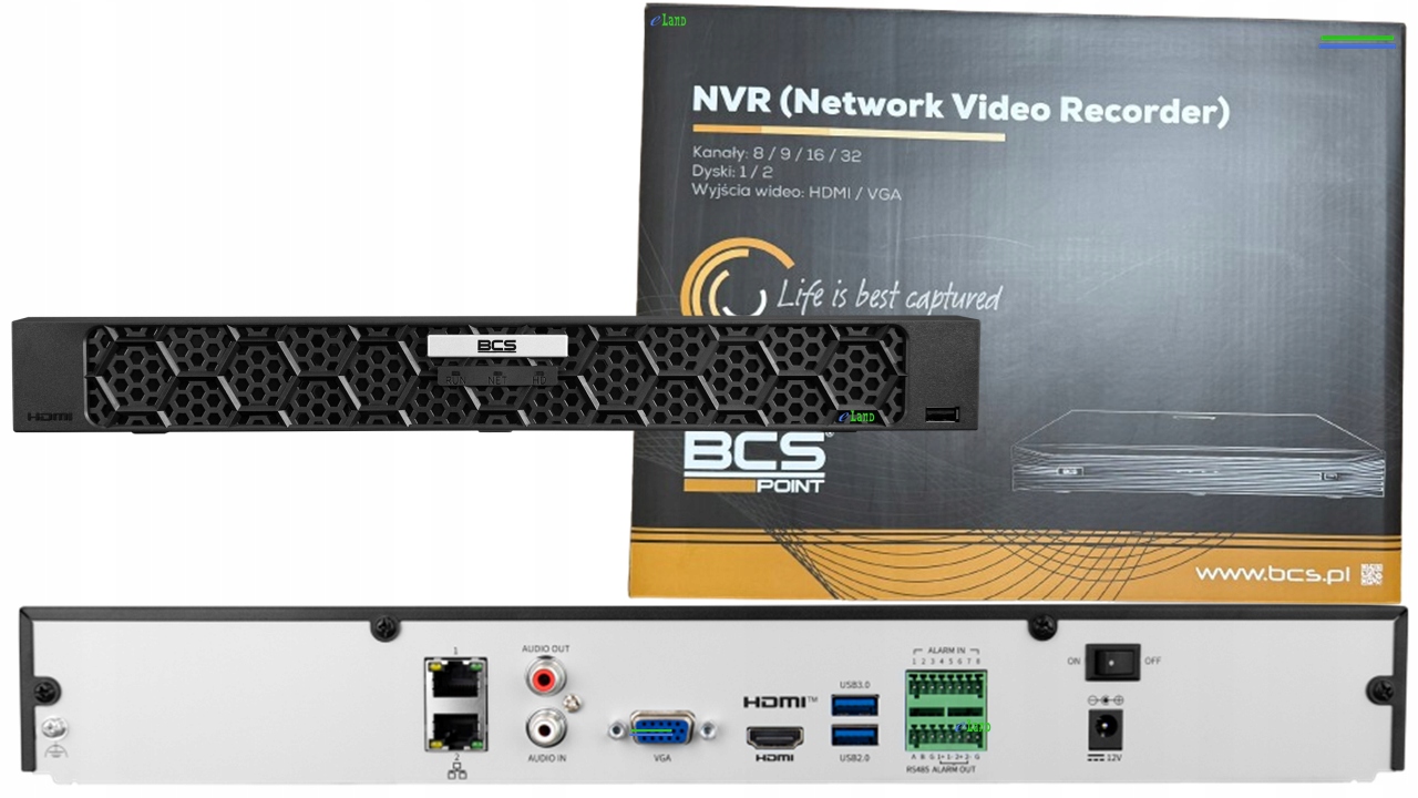 Rejestrator Ip BCS-P-NVR0902-A-4K(5L) 9 kanałów do 16MPx, 2xSATA do 16TB