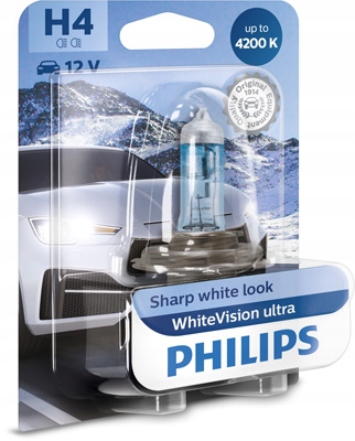 

Żarówka H4 60/55W Philips 12342WVUB1 H4 White Visi