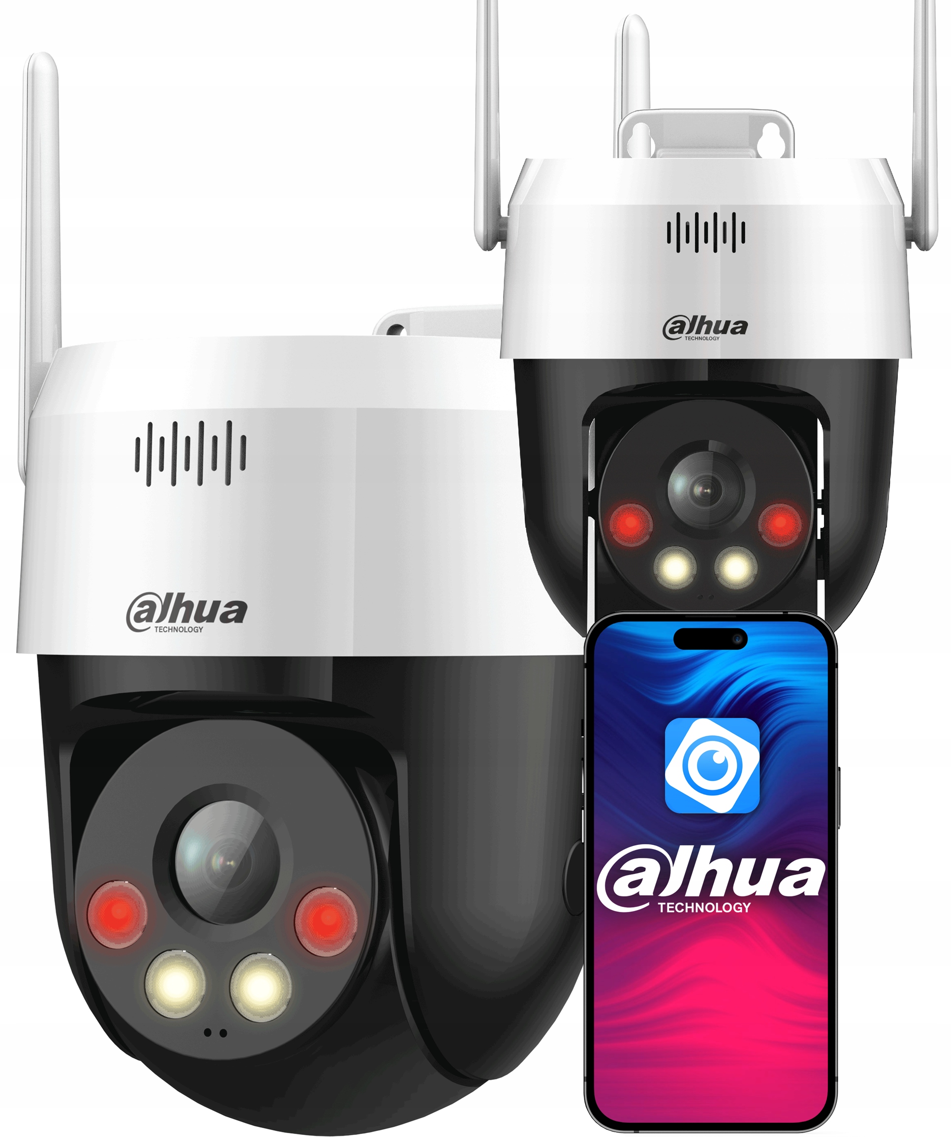 WiFi kamera 5MPx Dahua otočná s aktivním odstrašováním Audio Led P5AE-PV