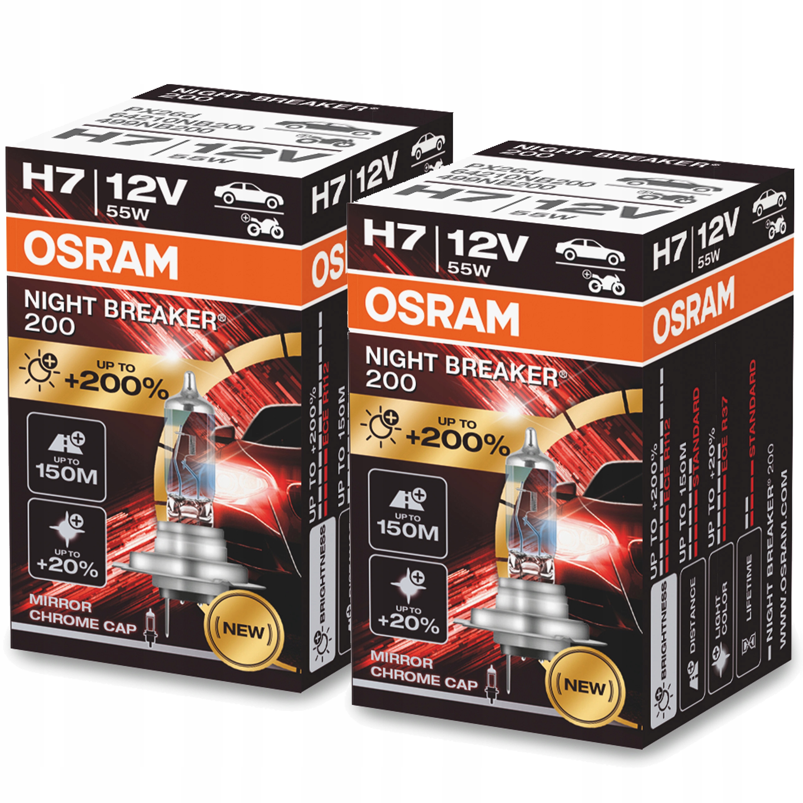 2 bombillas OSRAM Night Breaker Laser H7 12 V 55 W - Norauto