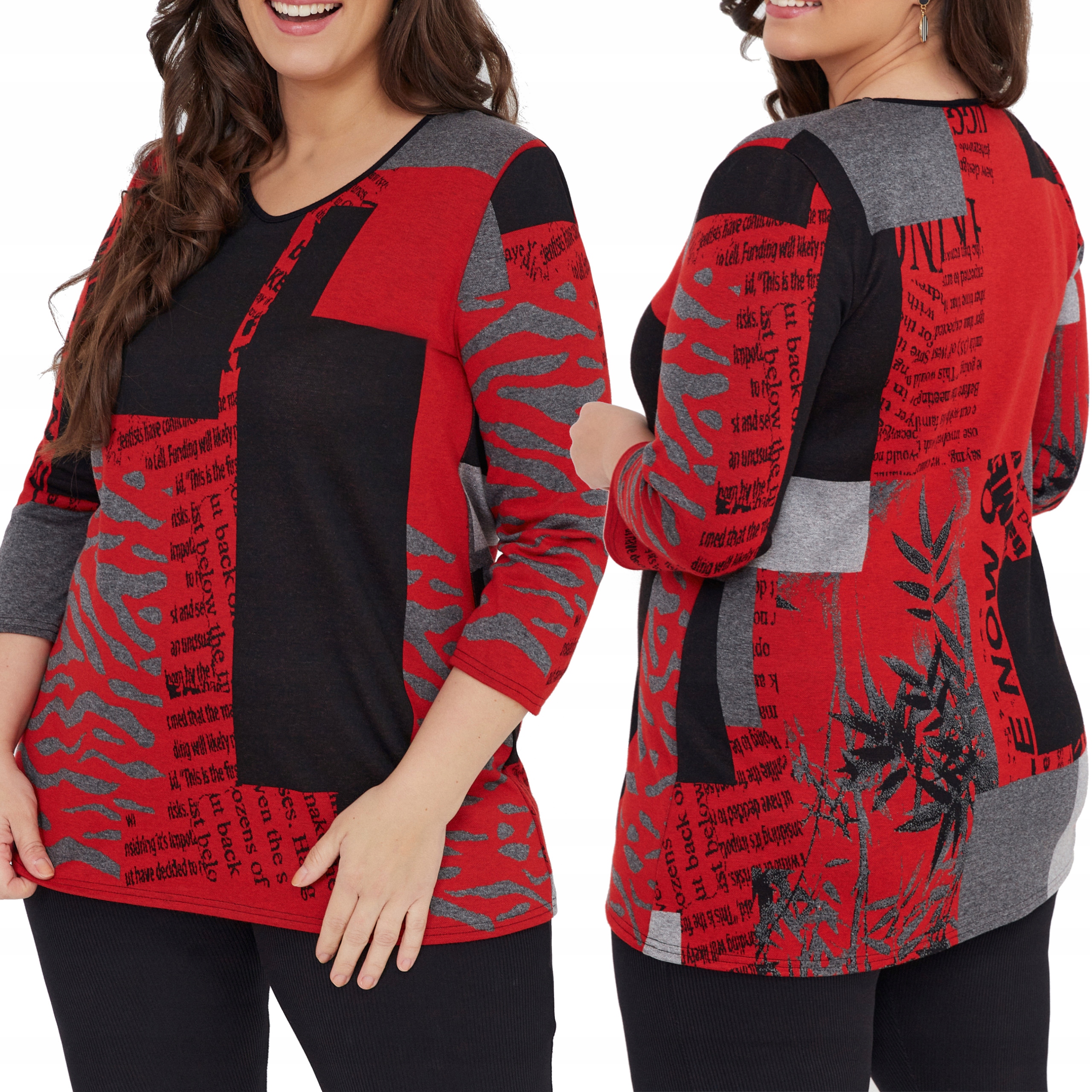 Dámská podzimní teplá tunika Plus Size