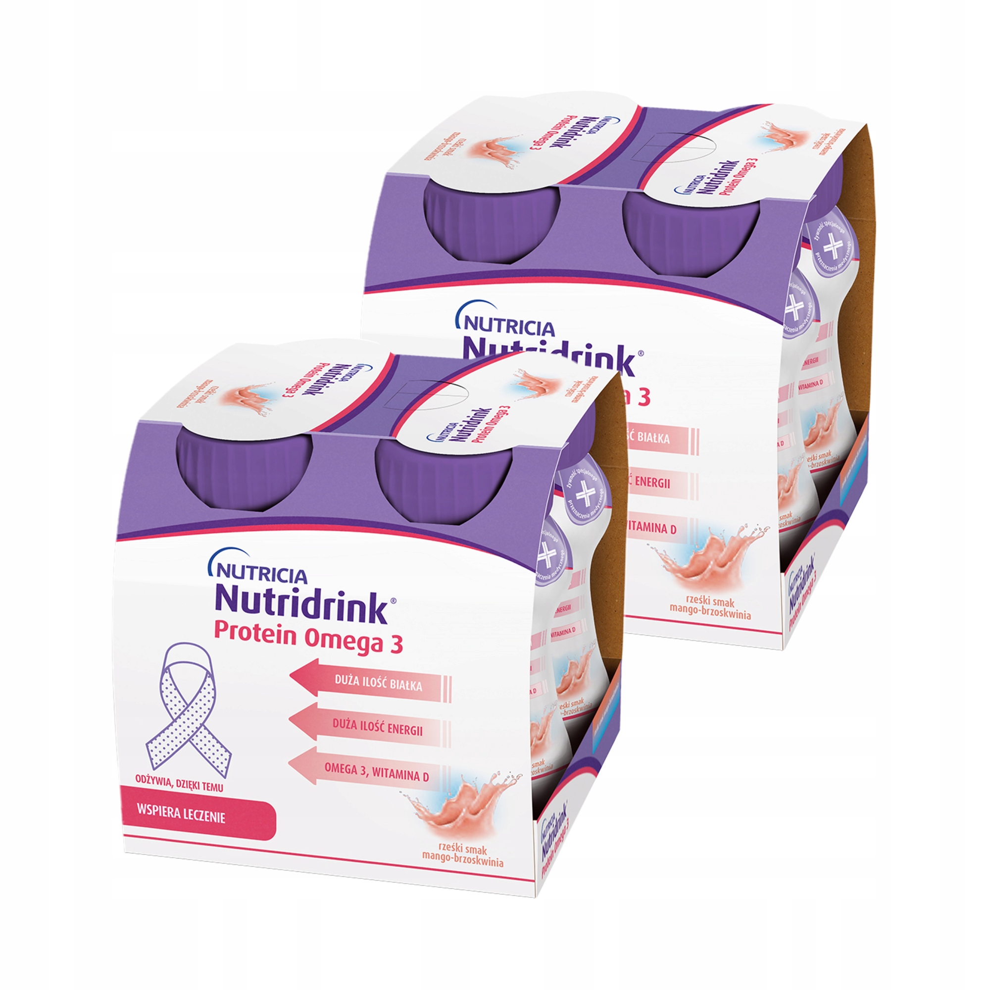 Nutridrink Protein Omega 3 (rześki sm. Mango-brzoskwinia) 8x125ml