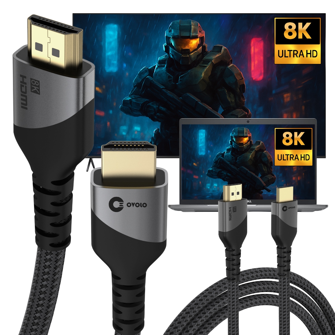 Kabel OVOLO KABEL DO KOMPUTERA MONITORA 4K 120Hz HDR HDMI - HDMI 5 m