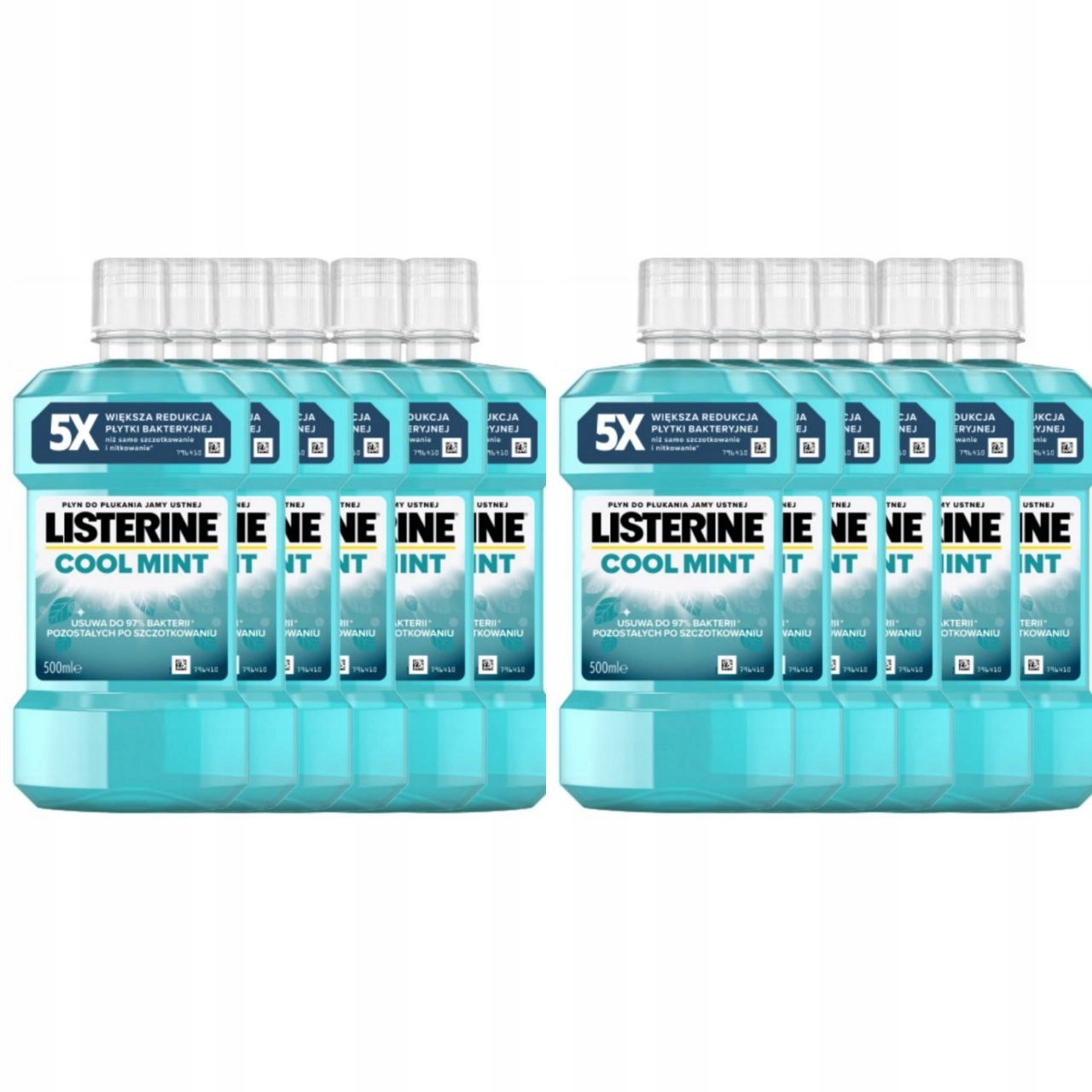Płyn Do Płukania Jamy Ustnej Listerine Cool Mint Intensywny Smak 12X500 ML
