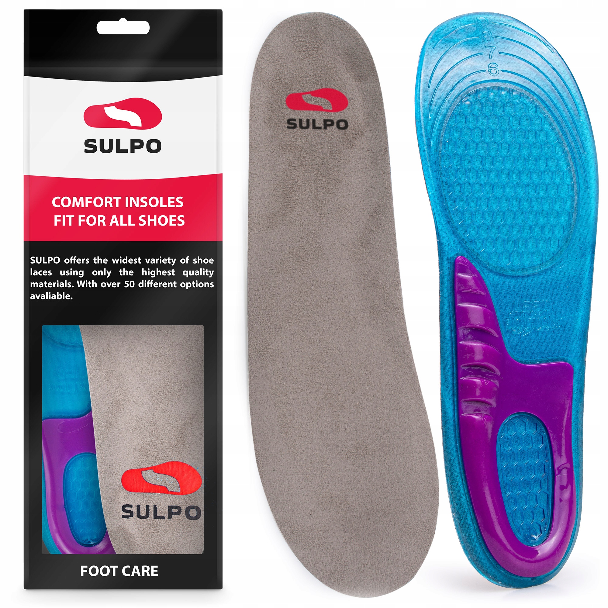 

Żelowe wkładki do butów zmęczone stopy 37-42