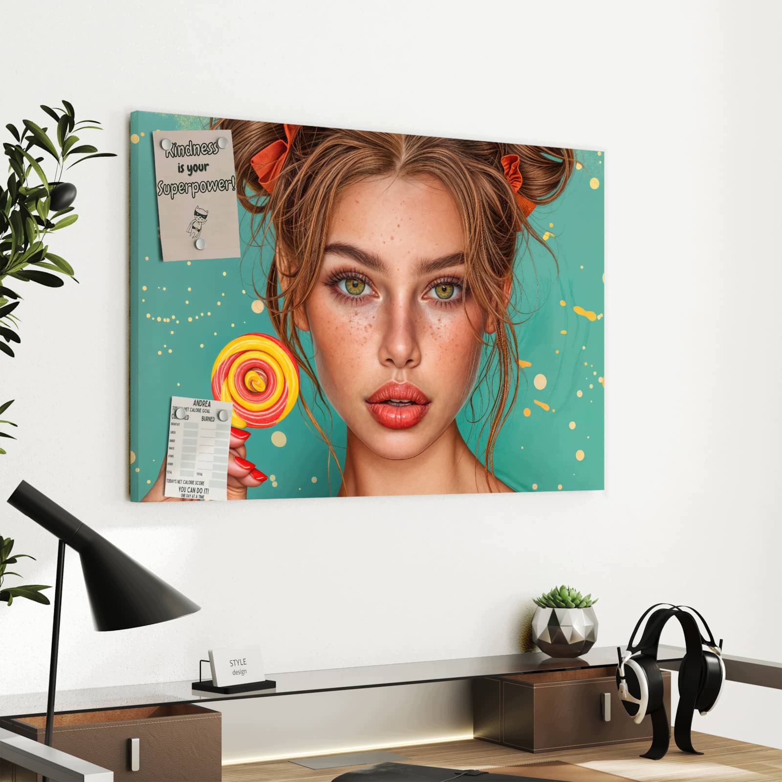 Magnetická tabule Žena S Lizak 60 × 40 cm