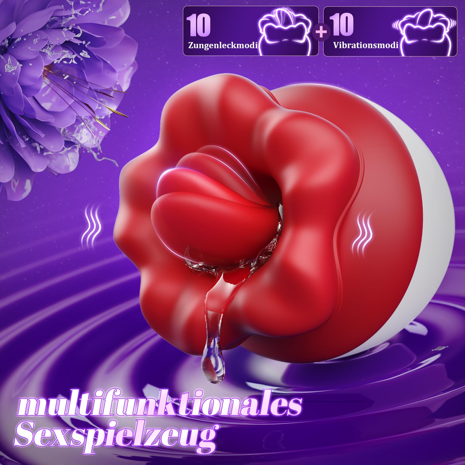 DILDO VIBRATOR DLA KOBIET Z 10 TRYBAMI WIBRACJI DO STYMULACJI KLITORIS — miniatura 2