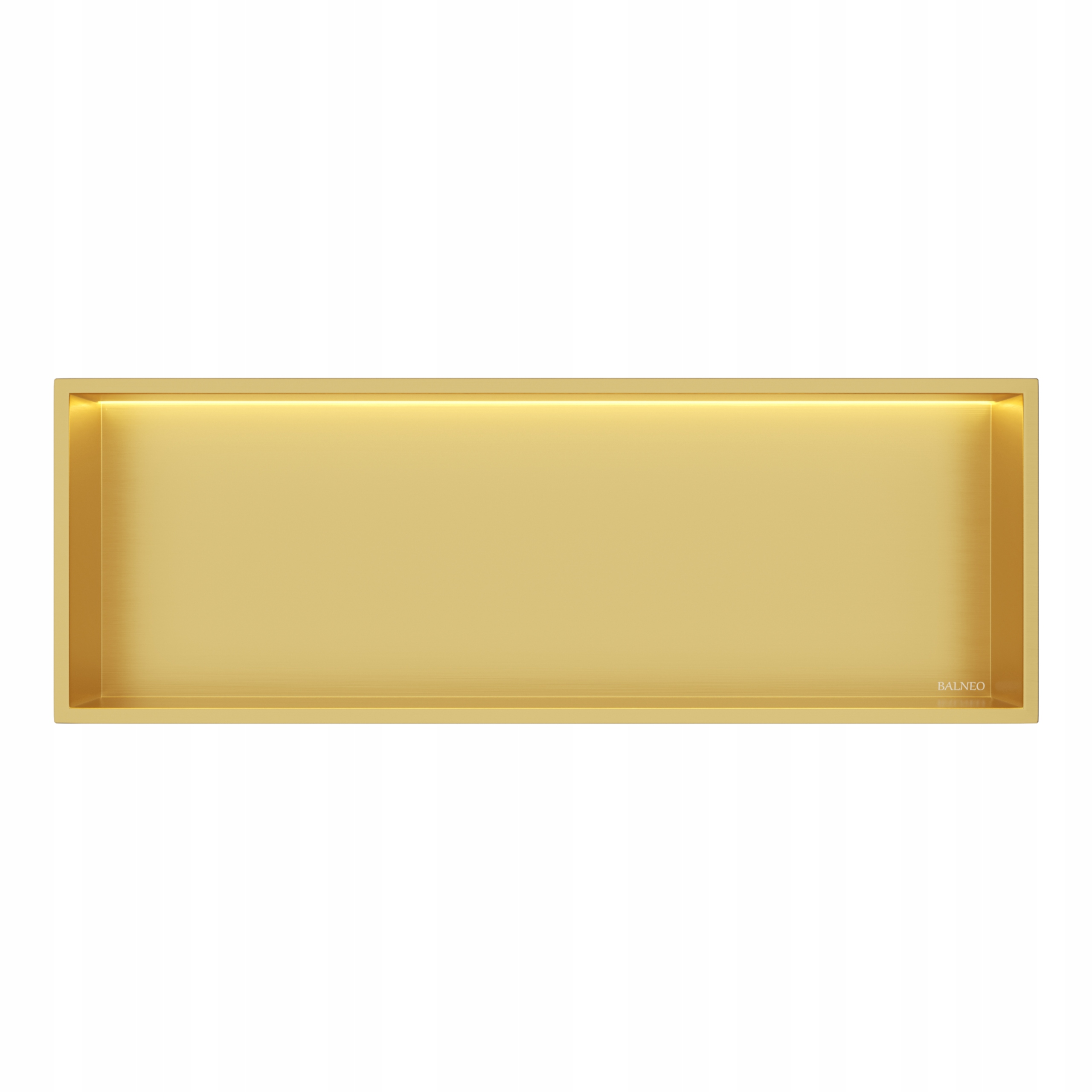 Balneo Vstavaná Polica S Led Osvetlením 30x90x10 cm Zlatá Wall-box One Led