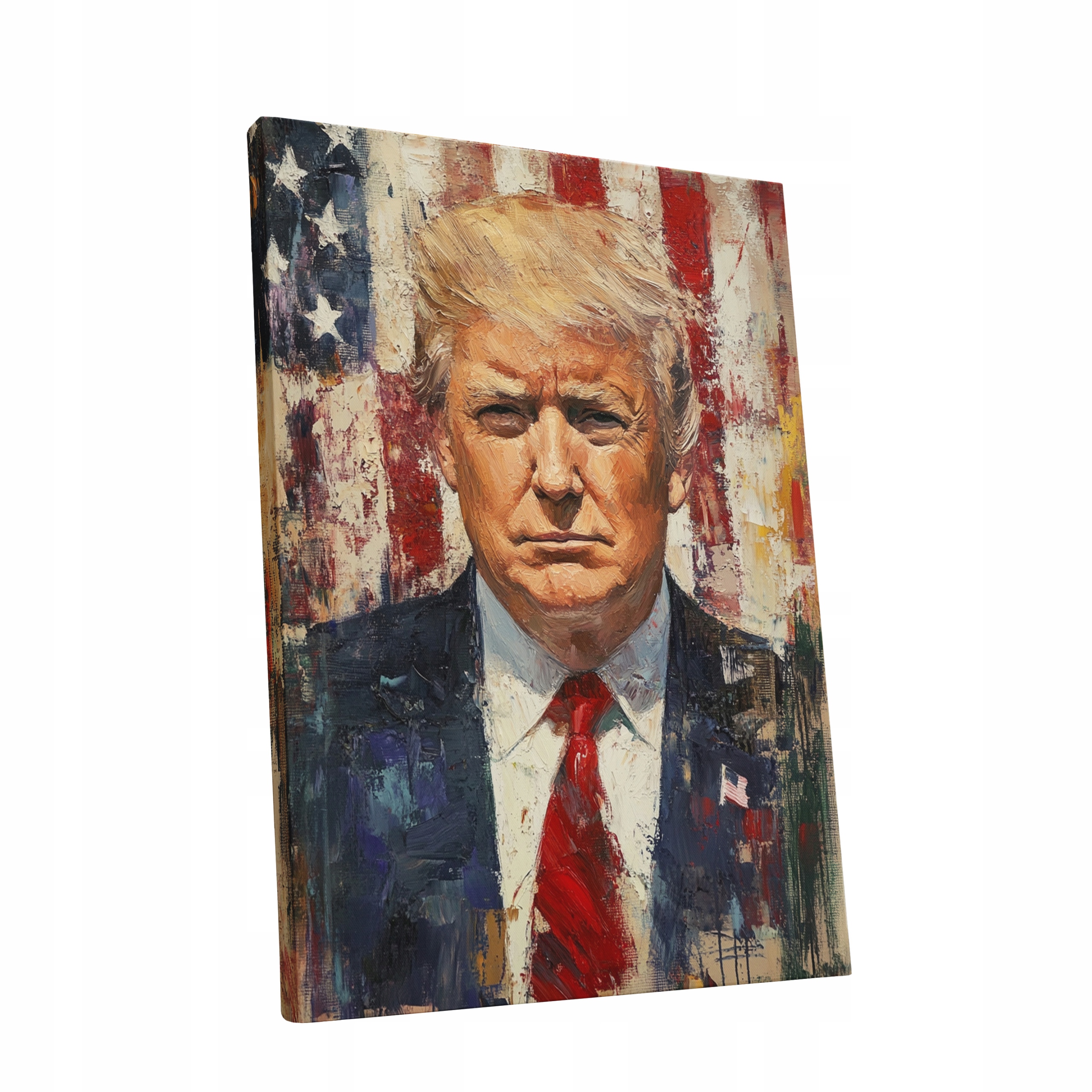 Obraz na plátně Portrét Donalda Trumpa v obývacím pokoji Trumpa dárek 75x100