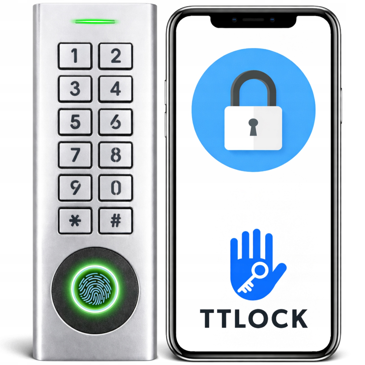 Kódový Zámok Na Dvere Bránky S Kódom Externého Šifrovača Rfid Ttlock