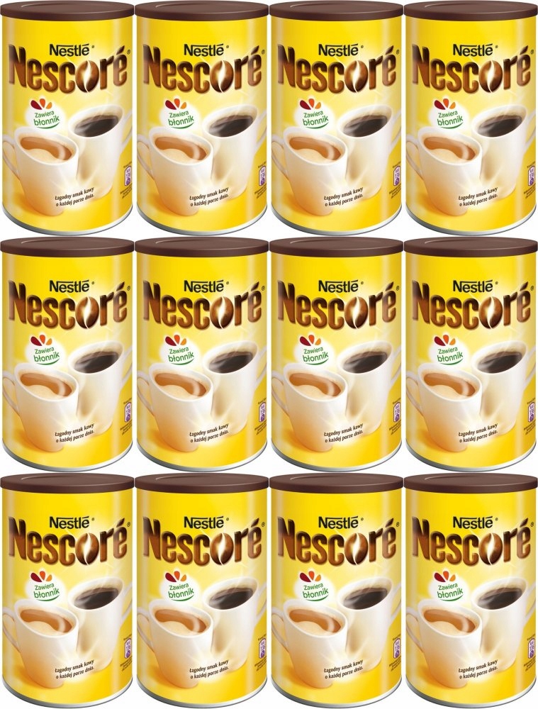 Kawa rozpuszczalna Nestlé Nescore z magnezem puszka 260g x12