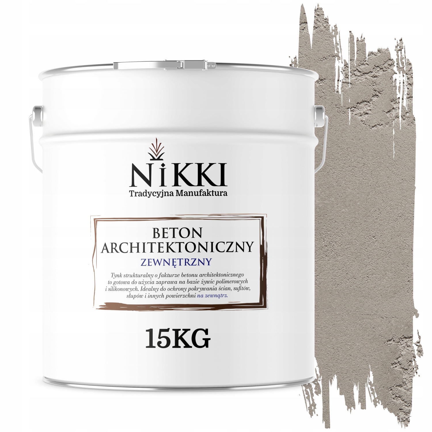 Architektonický dekoratívny betón vonkajší 10 m2 15 kg sivý svetlý F264
