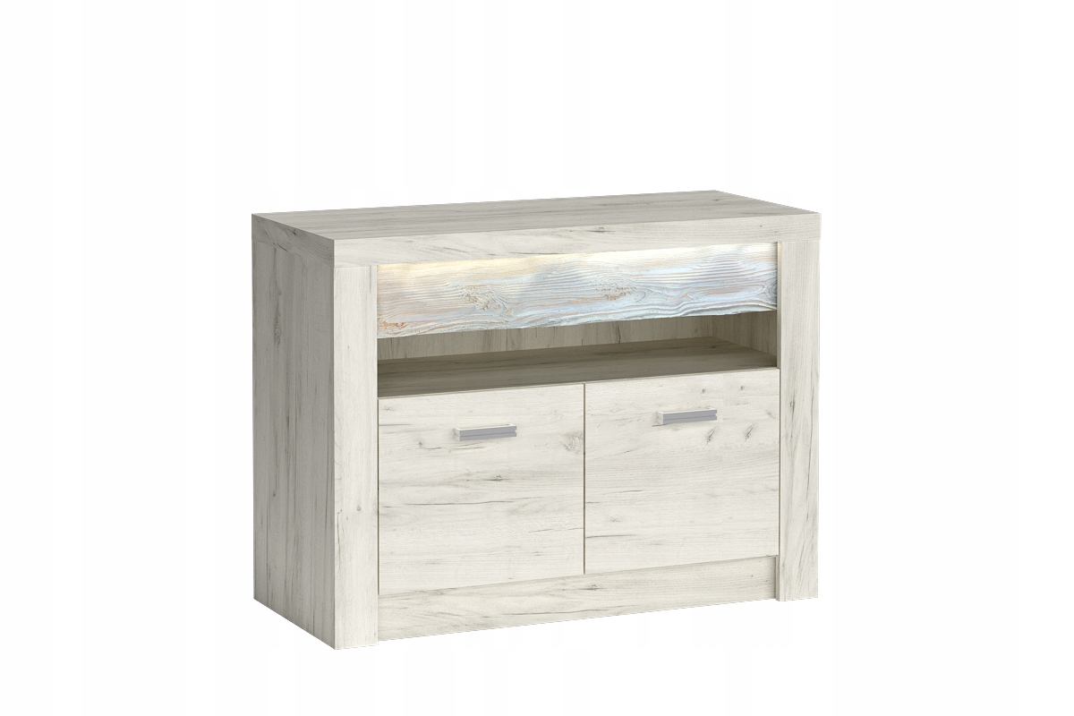 Klasická malá Rtv komoda Velaro 96 cm Obývací pokoj Kancelář Police Kraft Bílá