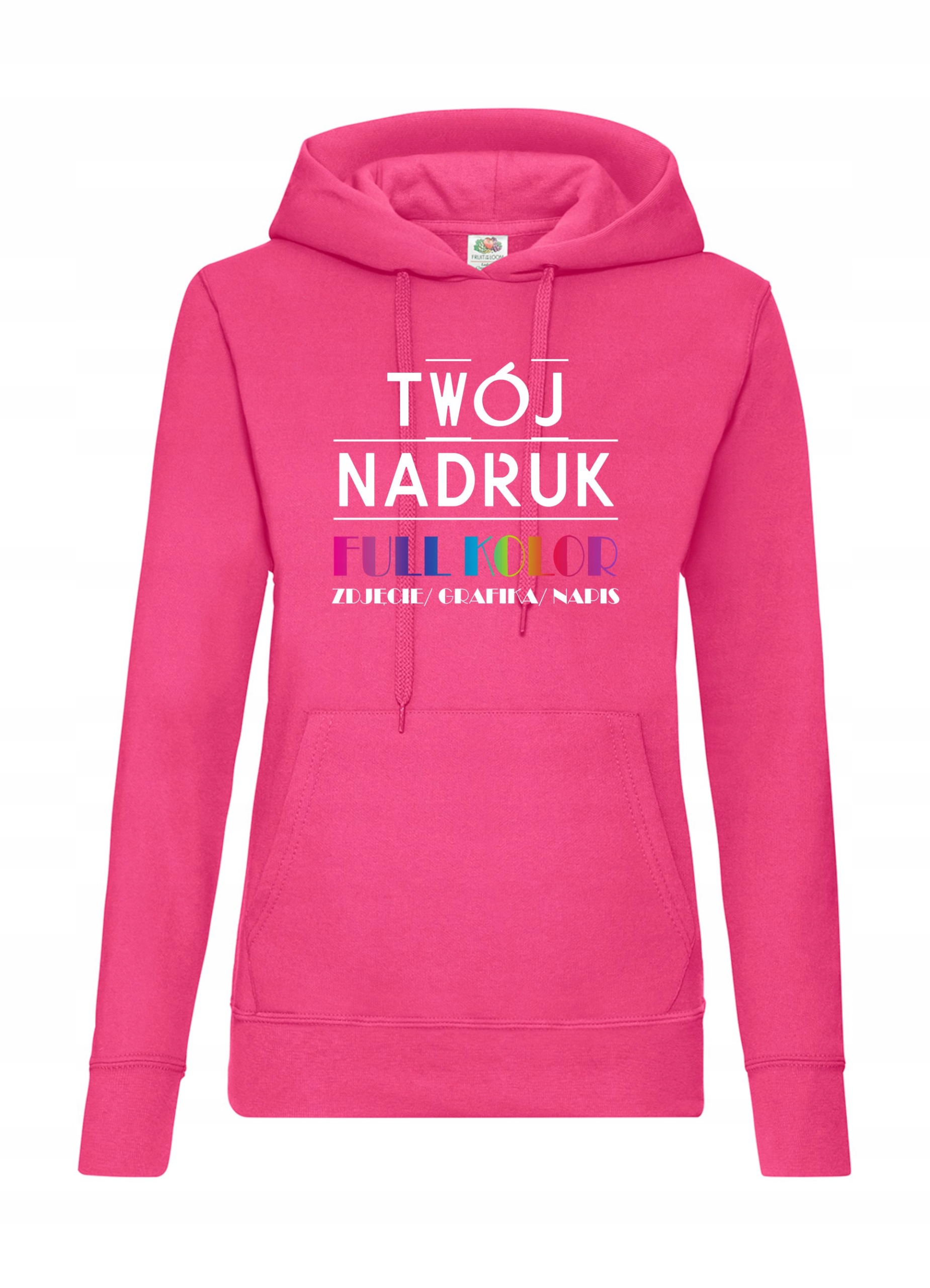 

Bluza Damska kangurek Classic Z Własnym Nadrukiem