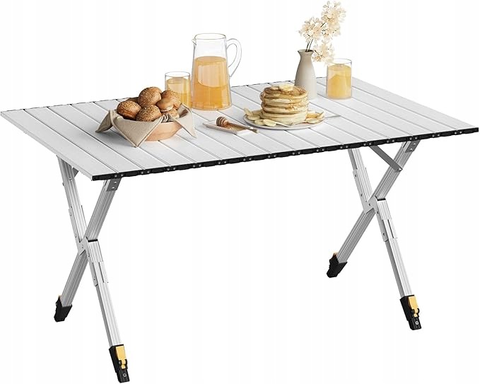 Woltu Składany stół kempingowy, aluminiowy, łatwy do przenoszenia -50 kg