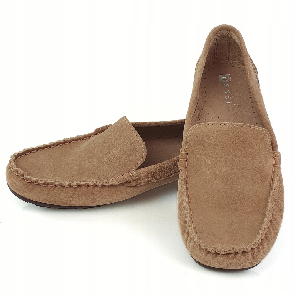Nessi 17130 mokasyny beż zamsz 40 Długość wkładki 26 cm