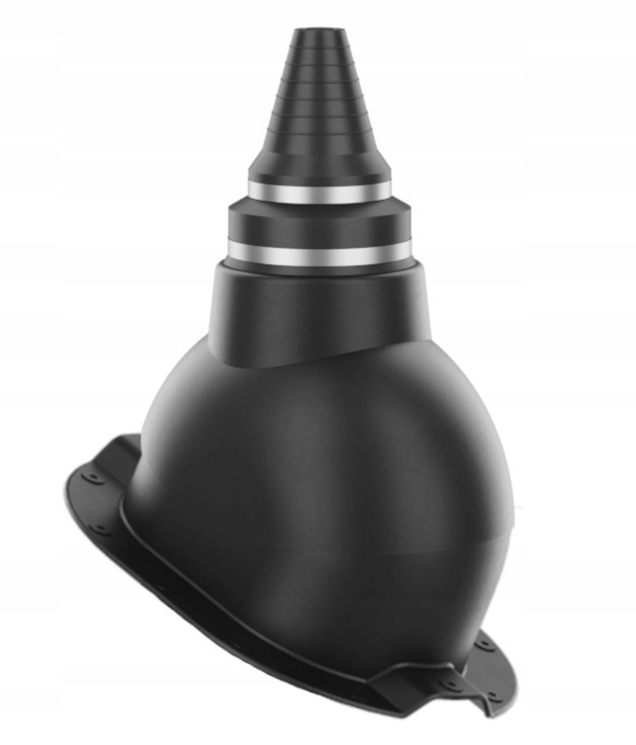 Anténní průchod pro vzduchotěsné střešní plechy Budmat Taira Černý 9005