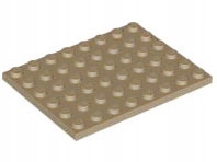 

Lego 3036 plytka 6x8 c. piaskowy 5 szt Nowy