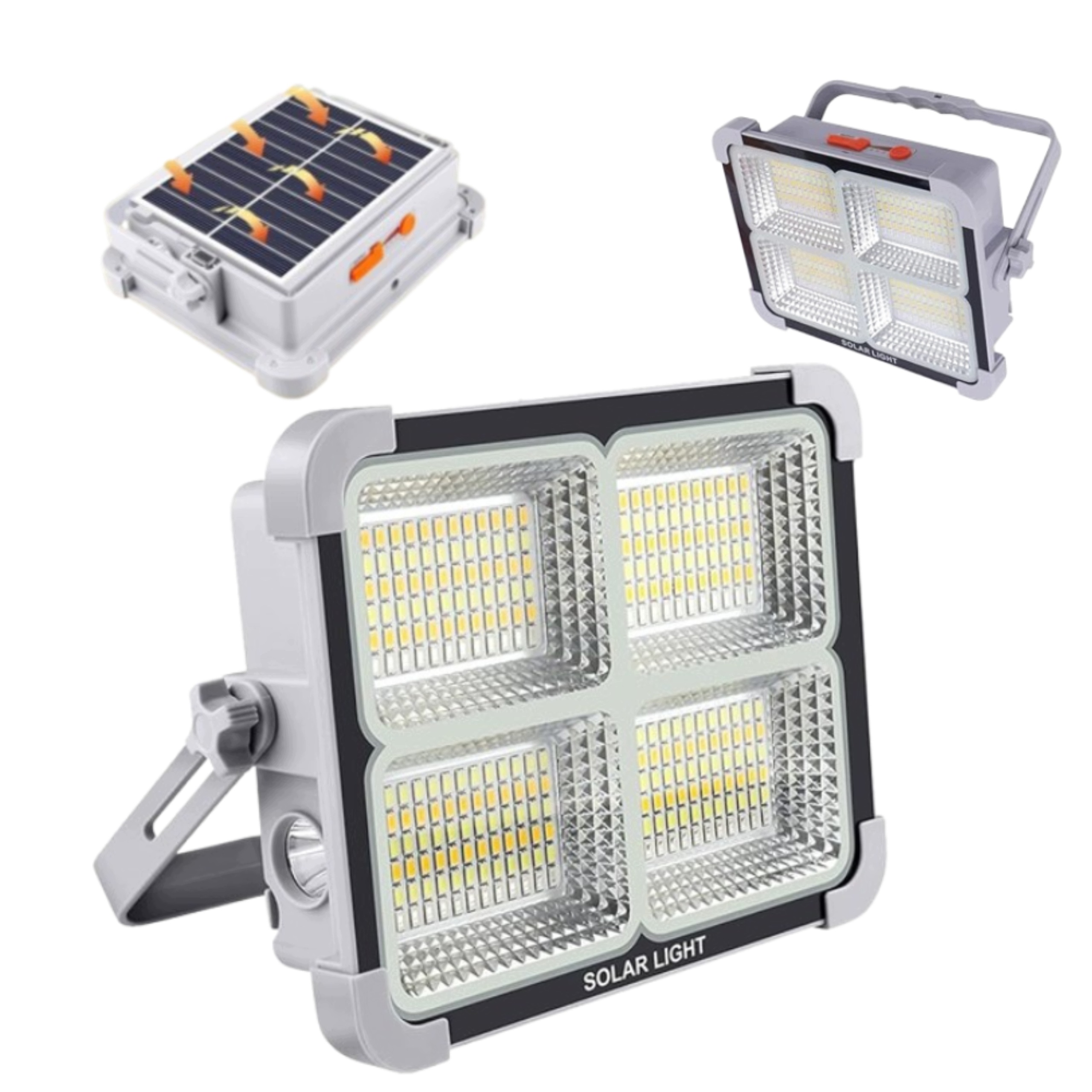 Lampa Robocza Solarna Led 150W 11000mAh Usb IP66 Kemping Sos