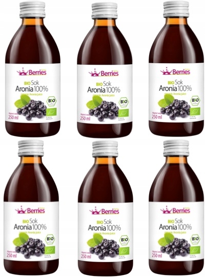 

Sok Bio Aronia 100% Bio zestaw 6 x 250ml 1,5 L