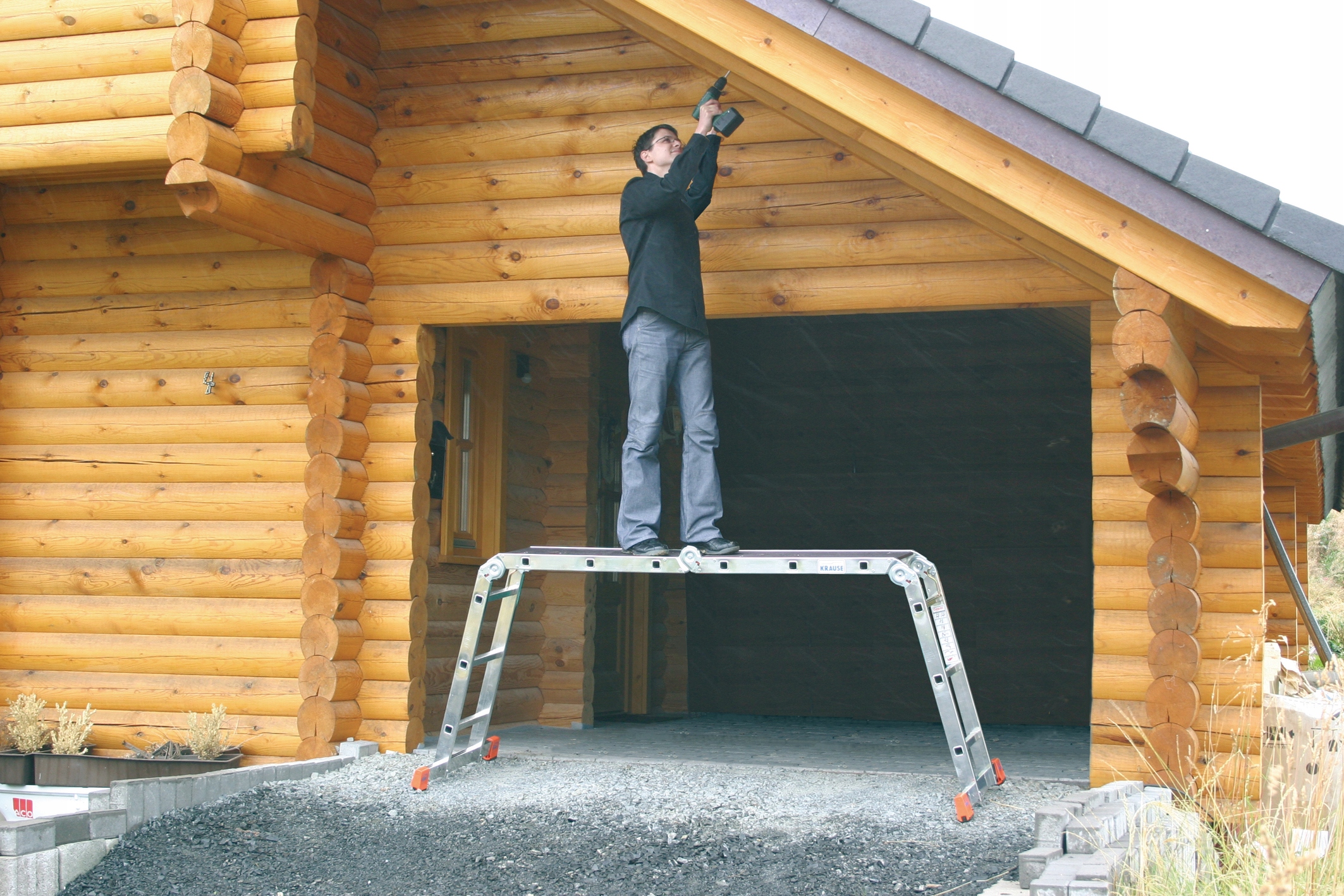 KRAUSE Platforma do drabiny Corda 4x3 085023 Wysokość robocza 0 m