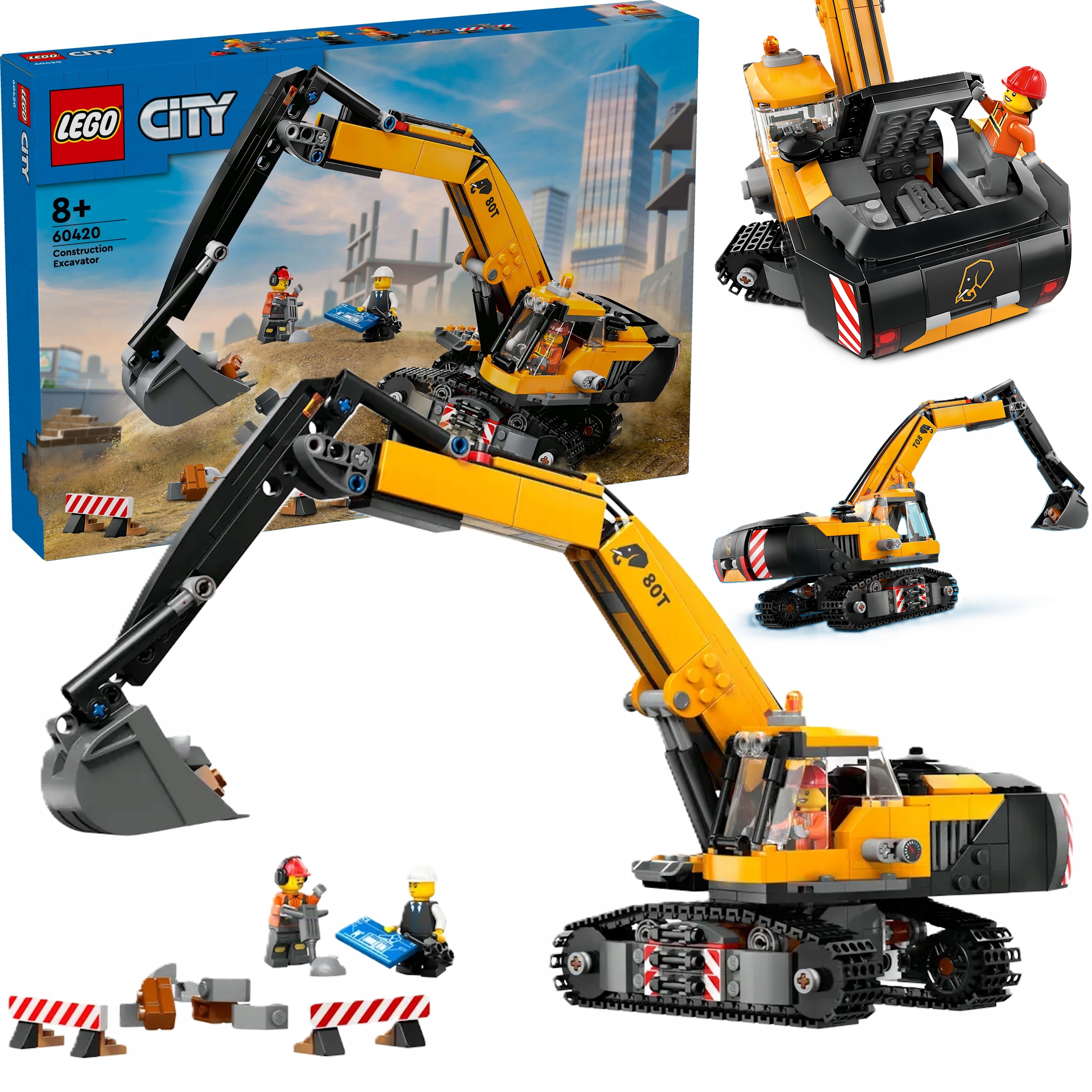 Klocki Lego 60420 City Żółta Koparka Zestaw Do Budowania Dla Dzieci