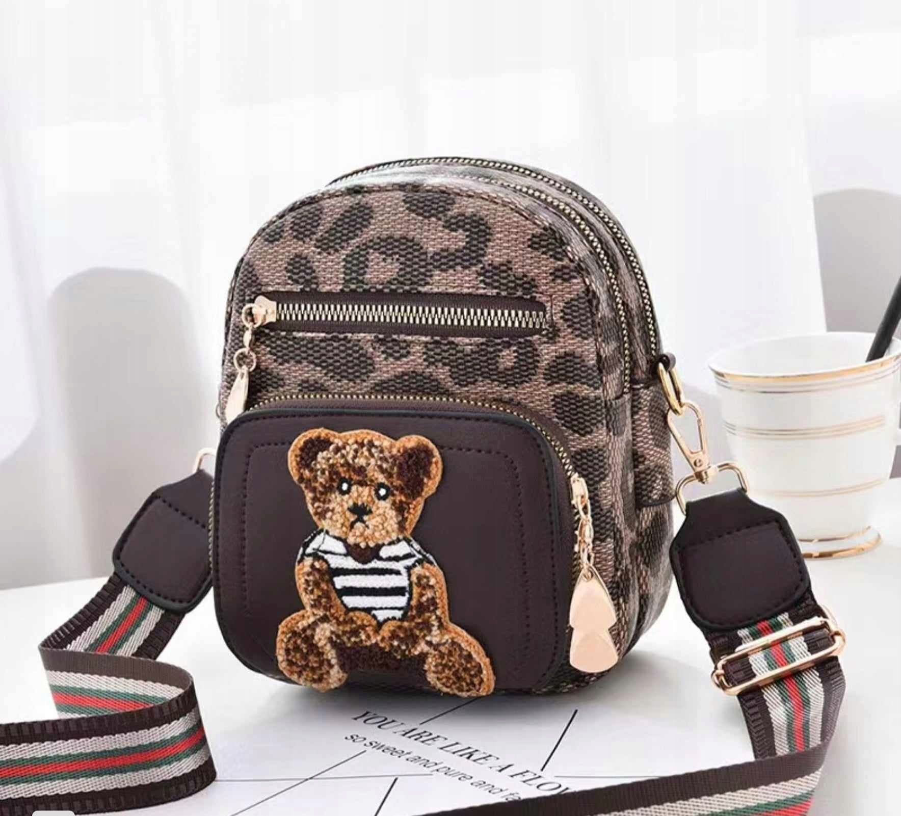 TORBA TOREBKA DAMSKA LISTONOSZKA KUFEREK NA RAMIĘ MAŁA MIŚ TEDDY BAG KARMEL Marka inna