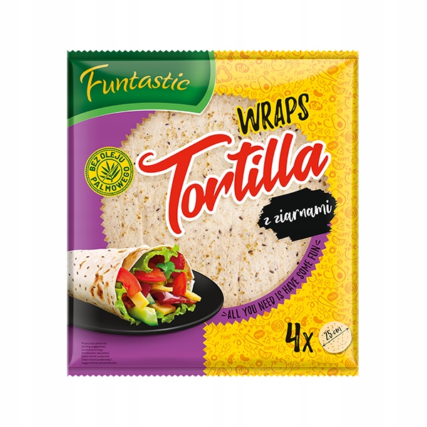 

Funtastic Tortilla pszenna z ziarnami 4 szt.x 25cm