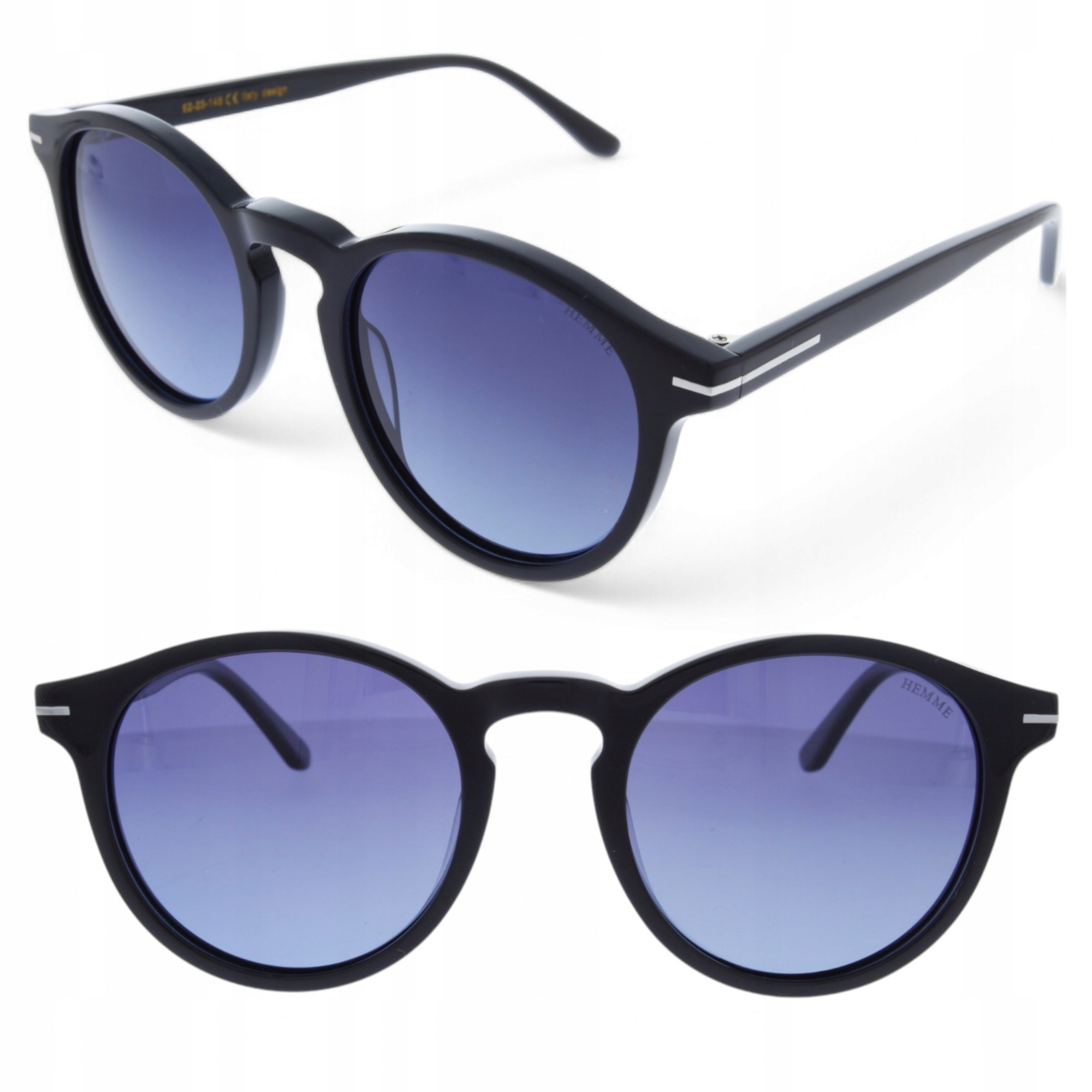 Kulaté sluneční brýle s polarizací, filtr UV400 Hemme Paris